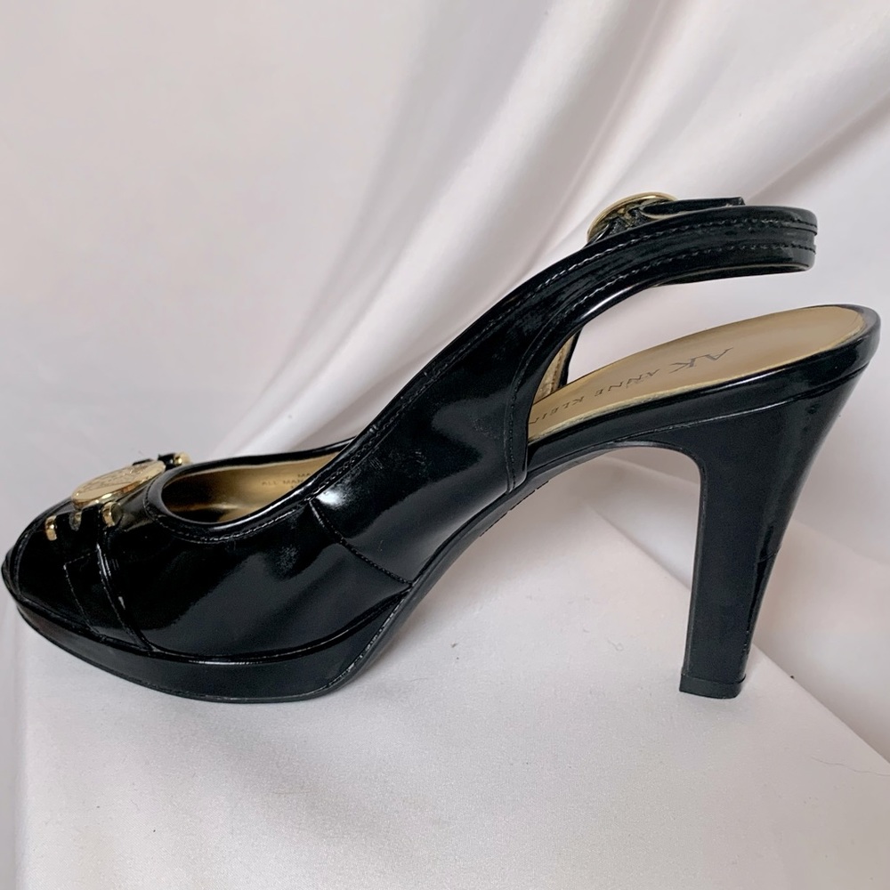 Anne Klein flex sling back faux pattern leather size 7 1/2
